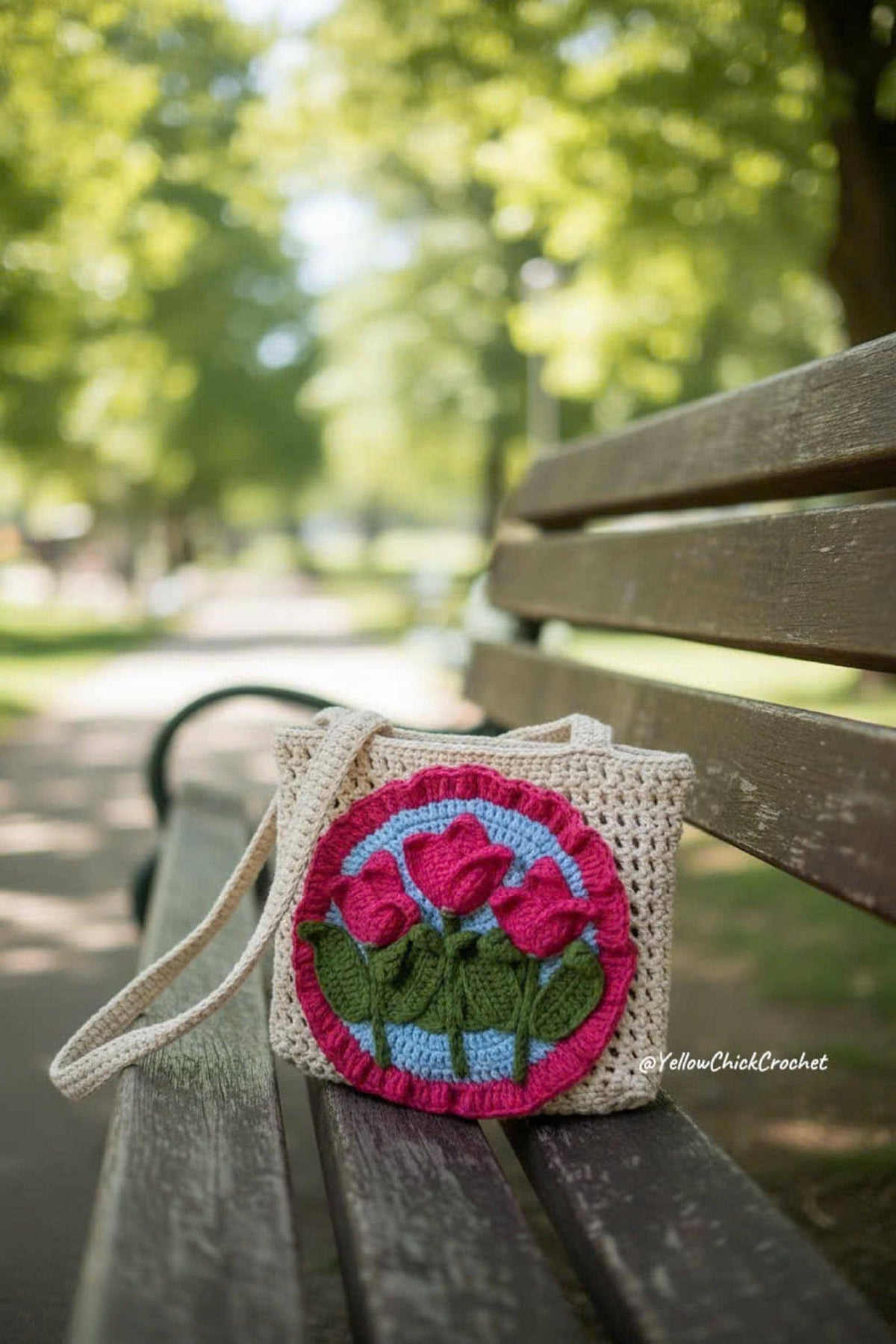 Unique Tulip Crochet Tote Bag â€?Handmade Floral Shoulder Bag â€?Spring Summer Purse â€?Mother’s Day & Easter Gift for Her
