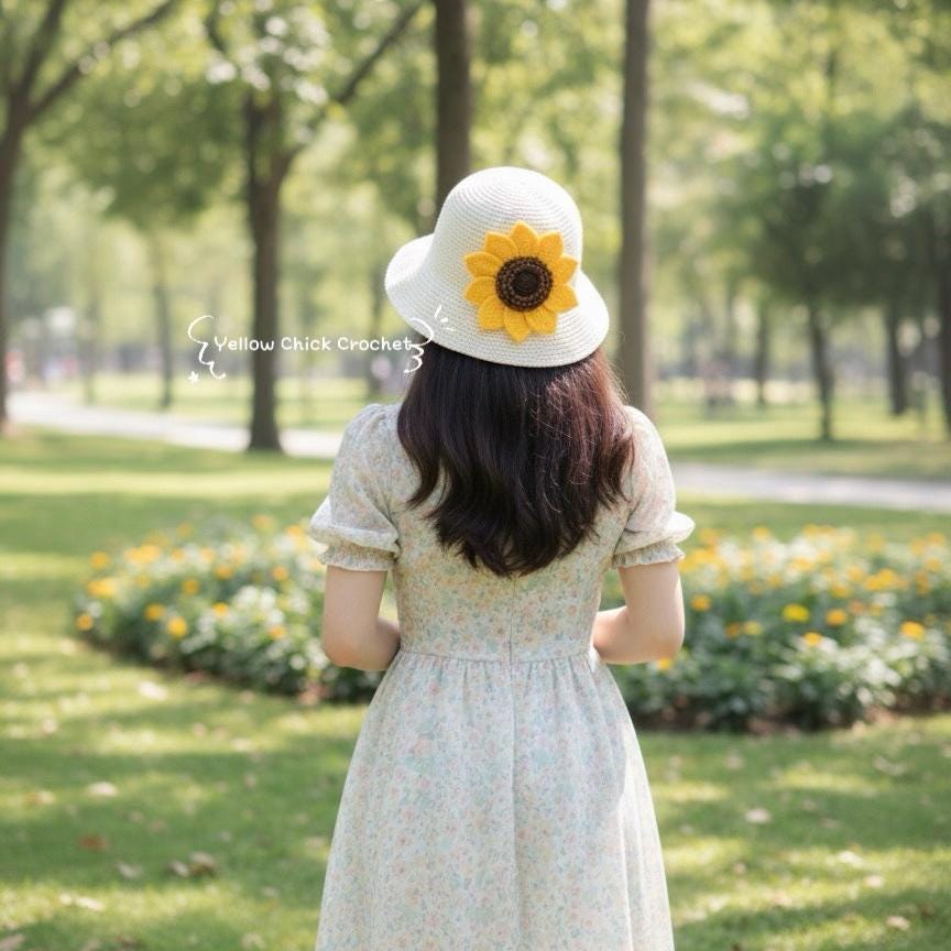 Sunflower Crochet Bag, Matching Hat Set, Crossbody &amp; Handheld,Lined, Zippered, Mother's Day Gift, Gift for Her, Easter Gift, Sunflower lover