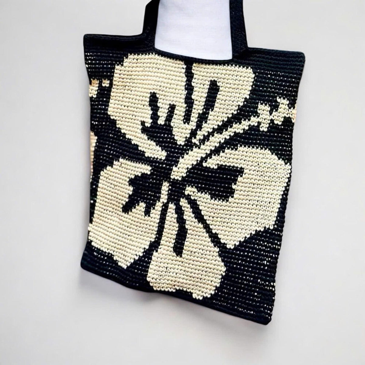 Handmade Crochet Tote Bag with Floral Pattern, Eco-Friendly Shoulder Bag, Gift for Mom &amp; Girlfriend, Travel Bag, Mother's Day Gift