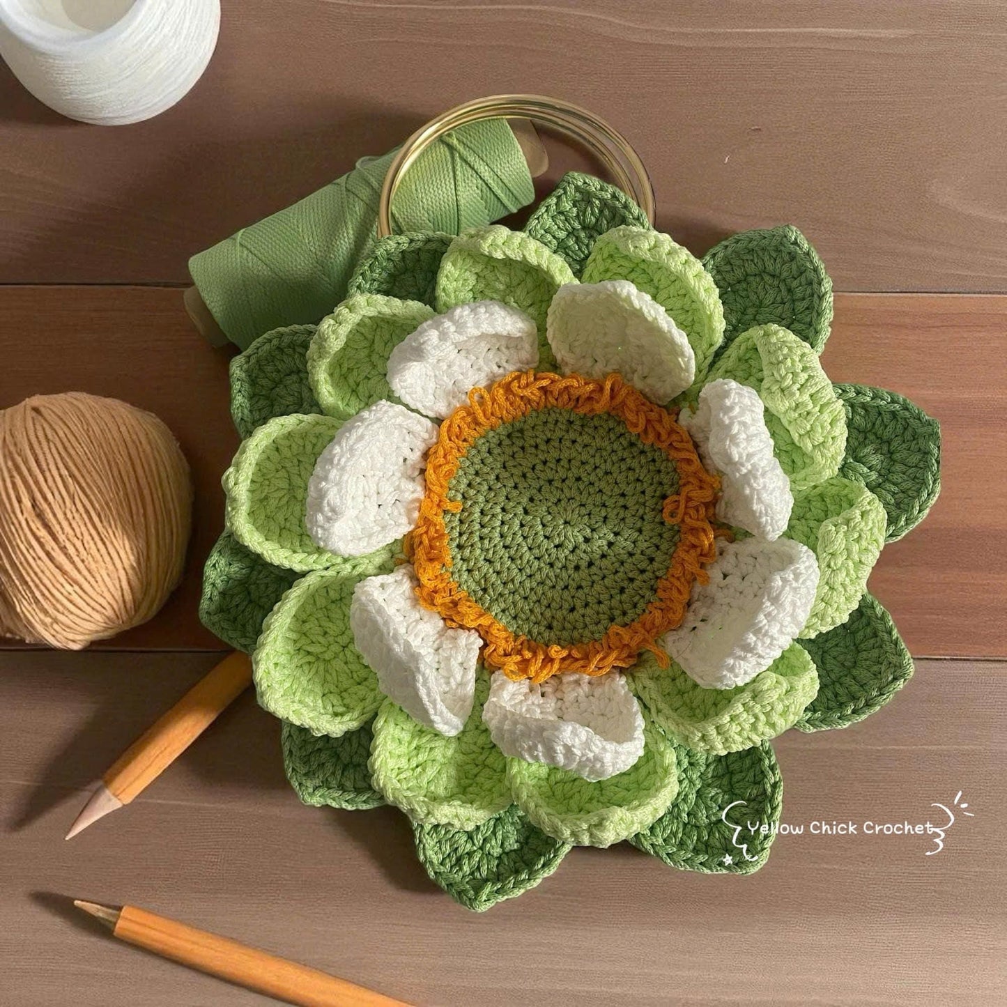 Crochet Sunflower Bag â€?Handmade Floral Spring Purse, Yellow Flower Handbag, Custom Color Gift for Mom, Easter, Travel &amp; Party
