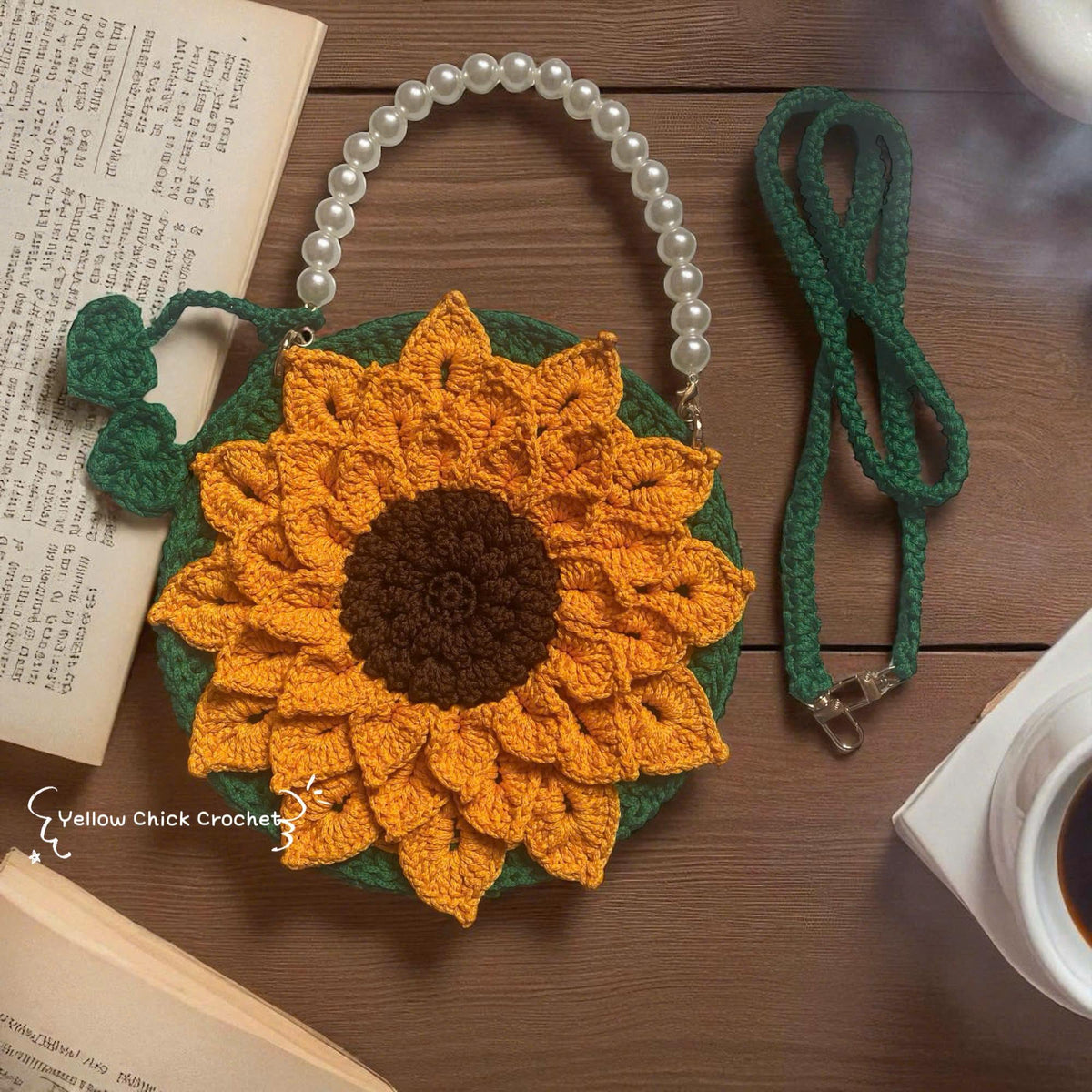 Lotus Flower Crochet Bag â€?Handmade Elegant Purse, Unique Festive Handbag, Christmas Gift for Her, New Year Gift Idea