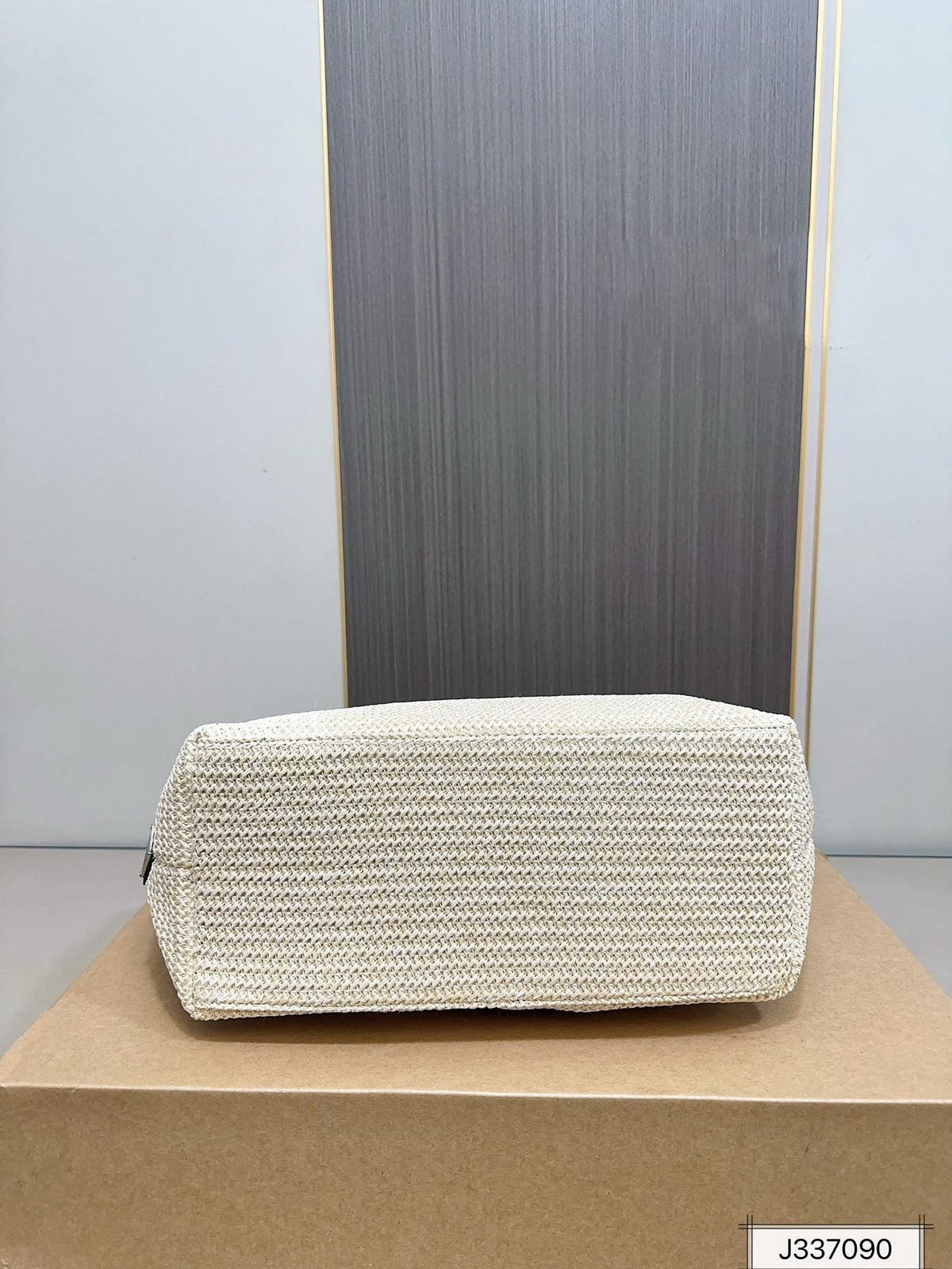 PRADA Woven Shopping Bag Raffia Tote Bag 31x31cm